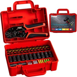PEBA Waterproof Automotive Electrical Connectors Kit, 20 Sets Automotive Male/Female 2-Pin Connector Plug and Ratchet Crimping Tool AWG 22-14, Ideal for Cars, Motorcycles & Boats | Pin Removal Tool