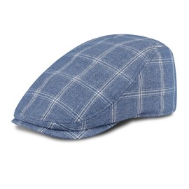 Dockers Men's Ivy Newsboy Hat, Blue, Small-Medium
