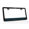 Jeep Rubicon UV Printed Black Plastic License Plate Frame (Blue