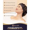 Beauxsoi Gorros Ducha Lujo Mujer Reutilizables Impermeables Forro Satén Ajustables