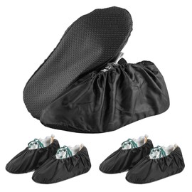 YUANQIAN 3Pairs Reusable Shoe Covers Slip Resistant Waterproof Boot Covers Elasticity Convenience Dustproof Overshoes Machine Washable