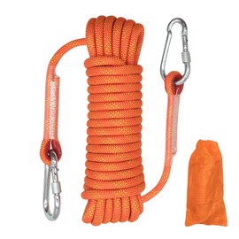 Climbing Rope, Diameter 10mm Outdoor Static Multipurpose Rope, High Strength Cord Safety Rope for Escape, Camping, Hiking, Fire Rescue, Parachute (Orange Length 10m)