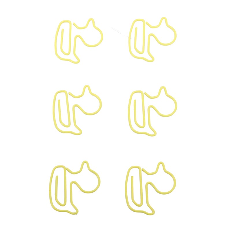 100pcs Paper Clips Cute Duck Shaped Decorative Metal Paperclips with
