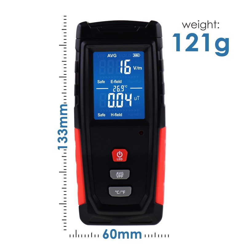 TEKCOPLUS Electromagnetic Wave Meter, EMF Detector, EMF Detector, Electromagnetic Field