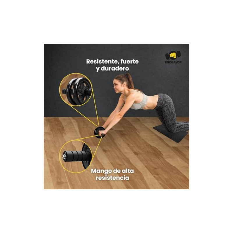Kit Rodillo Abdominal Barras Push-up Cuerda Para saltar Ejercitador Mano