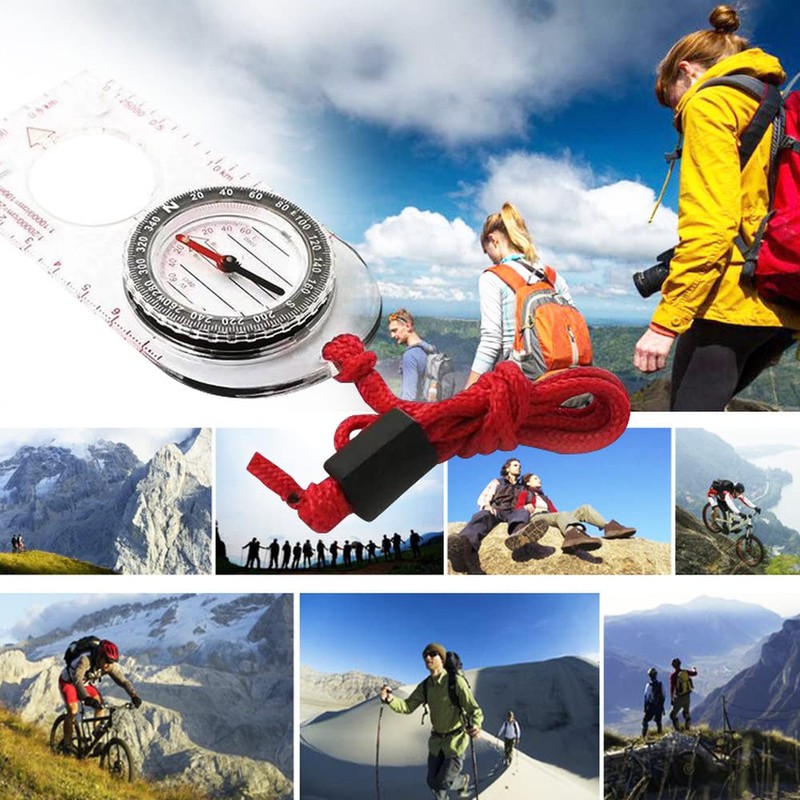 TATUM Mountaineering Compass with Scale Scale Scale Azimuth Magnet Map