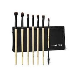 Morphe Earth To Babe 7-Piece Bamboo Eye Brush Set + Bag