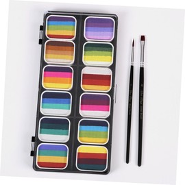 FOMIYES 1set Water Activated Body Paint Kit for Adults Color Washable Face Body Painting Tools with Storage Box for Cosplay Festivals Diy Art Sports Painting