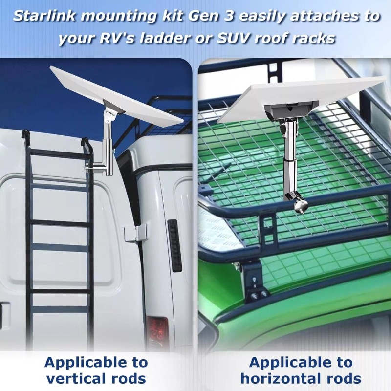 Ybervont Starlink Gen 3 Mount for RV Ladder, Starlink Mounting