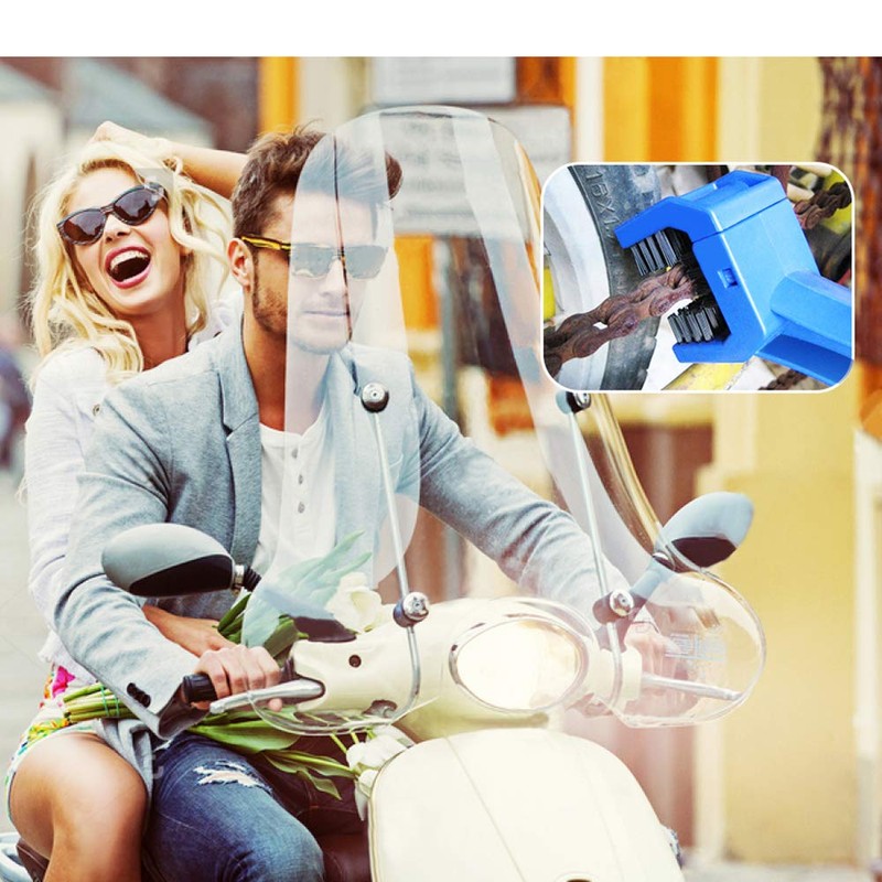 Chain Brush for Cleaning Motorcycle, Bicycle and Scooter Chains