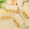 Chunky Gold Hoop Earrings for Women Trendy Chunky Chain Twisted