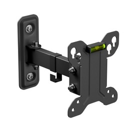 D-Line D-Line TV Wall Bracket for 13-27 Inch TVs, Tilt, Turn and Extend Monitor Wall Bracket with Spirit Level, Tilting Monitor Mount - VESA 75x75mm - 100x100mm, Holds up to 25kg