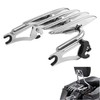 XFMT Motorcycle Chrome Detachable Stealth Two-Up Luggage Rack for Harley