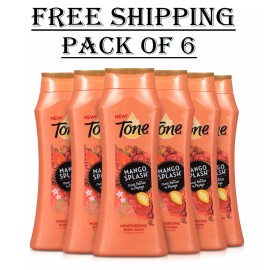 Tone Body Wash, Mango Splash, 16 Fl Oz (Pack of 6)