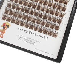 Vayator wide stem with various colored false eyelashes D curl eyelash string 10-20mm Choose professional makeup personal eyelash string Grafted eyelash extension cluster（BN-10-12-14-16mm Mixed）