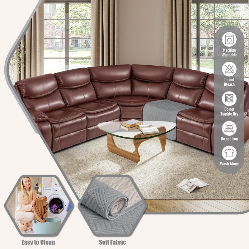 KinCam Waterproof Recliner Sectional Couch Covers, Oversized Reclining Sofa Covers