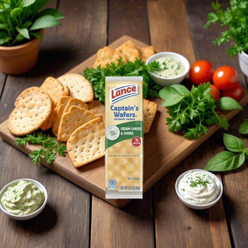 Lance Captain's Wafers, Cream Cheese and Chives (20 pk.), Indulge