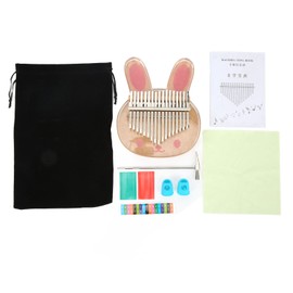 Thumb Piano Kalimba 17 Keys Finger Playing Instrument with Hammer Kit Set for Kids