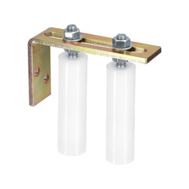 uxcell Gate Roller Guide Adjustable, 6" Sliding Gate Nylon Roller with L-Shape Bracket, Gate Roller Guide Support Assembly for Sliding Rolling Gate White