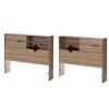 South Shore Fynn Headboard with Storage, Twin, Rustic Oak