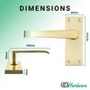EAI Polished Brass Door Handles | 1 Pair Internal Latch