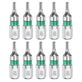 HARFINGTON 10pcs Hex Screwdriver Bit H2 1/4" Hex Shank 25mm/1" Length Magnetic Hexagonal Head Bits S2 Steel Electric Screw Driver Bit