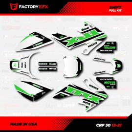Factory EFX White & Green Shift Racing Graphics kit Fits 13-25 Honda Crf50 CRF 50 Decal