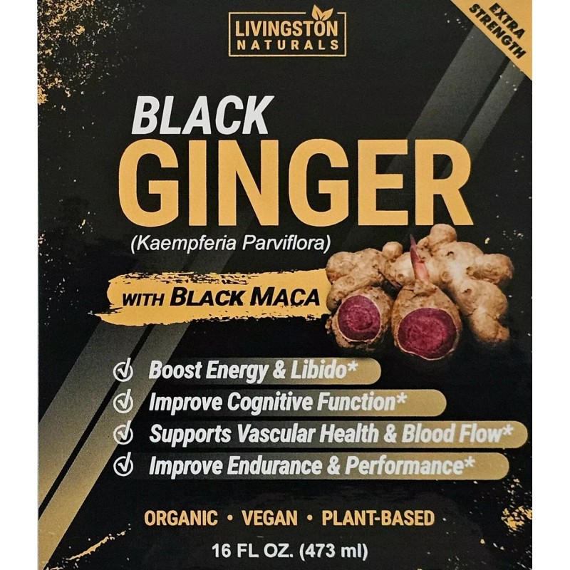 Livingston Natural Herbal Labs Organic BLACK GINGER With BLACK MACA