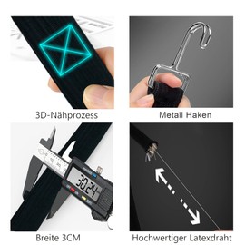 INCETUE Adjustable Bungee Cord with Hooks, 2 m Long Flat Tie Down Straps with Metal Hooks, Extra Strong Wide Rubber Cords, Luggage Tightener, Elastic Band, Rubber Expander Bicycle, Car Transport,