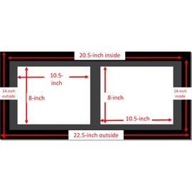 CreativePF [10x24bk-b] Black Horizontal Double Diploma Frame with 2 opening Black Mat, Holds 2-8.5 by 11-inch Documents with Wall Hanger