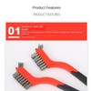 3pcs Small Stainless Steel Little Wire Brushes Set for Cleaning