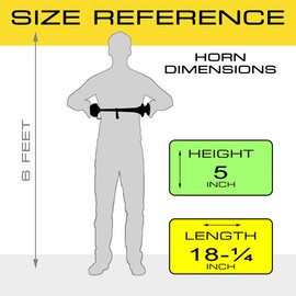 Vixen Horns Loud Powerful Dual Stainless Steel Trumpets Marine Electric Train Horn for Boats/RV/Trucks 12V Black VXH2112MAR-B