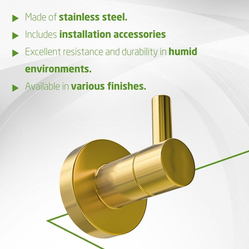 Amig - Bathroom Towel Hook Mod. Gorliz-5 | Wall-Mounted Towel
