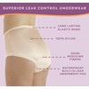 Wearever 6-Pack Women's Nylon Regular Absorbency Incontinence Panties Beige 150