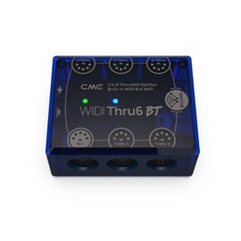 CME WIDI Thru6 BT - 2-in-6-out MIDI Thru/Split with 5-pin DIN and Bluetooth MIDI - future-proof technology, high-speed transfer of all MIDI data, extreme accuracy for all MIDI devices