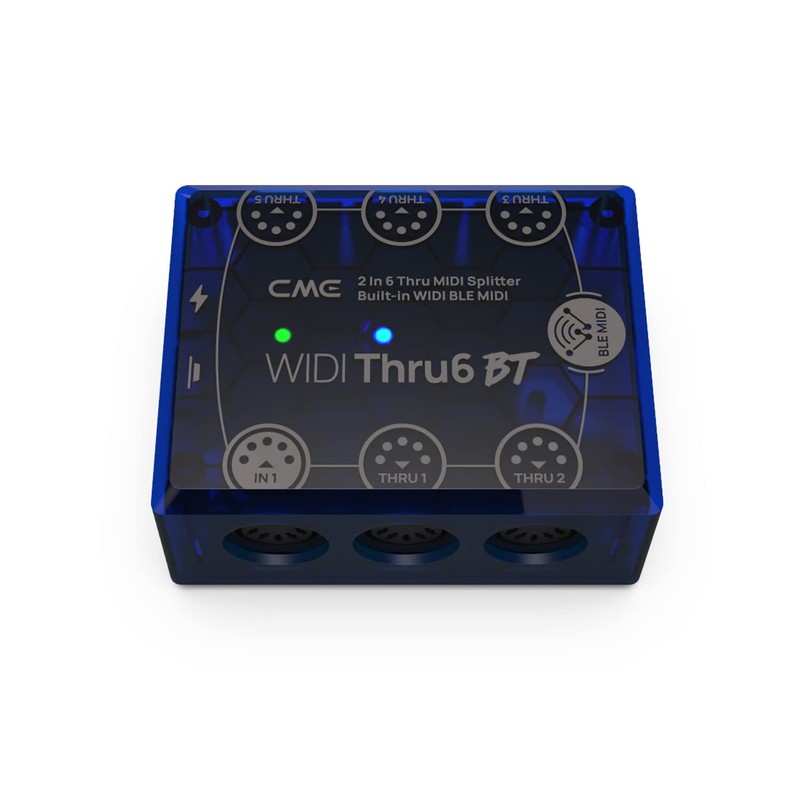 CME WIDI Thru6 BT - 2-in-6-out MIDI Thru/Split with 5-pin