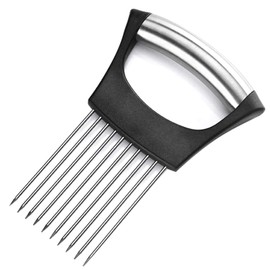 1 PC Onion Slicer Holder, All-in-one Onion Holder Stainless Steel Onion Fork Food Slicing Helper Kitchen Gadget Onion Cutter Slicer Vegetable Tools for Chopping Grating Fruit Assistant