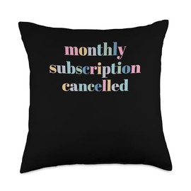 Hysterectomy Recovery Uterus Monthly Subscription Cancelled Throw Pillow