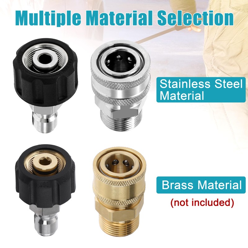Tool Daily Pressure Washer Adapter Set, Quick Connect Kit, M22