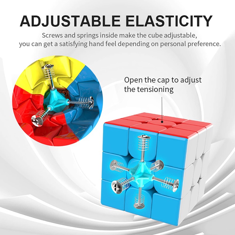 UUWEI 3x3x3 Speed Cube,Stickerless Magic Cube,Smooth Turning Puzzle Box with