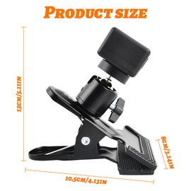 2 multi-functional metal tripod clamps, clamp with ball head, tripod clamp, 360 degree camera flash mount with ball head for versatile use