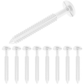 SUNDISS 36 Pcs 3 Inch Vinyl Shutter Fastener Window Panel Peg Lok Pin Pegs Screws Shutter Spikes Anchor for Installing Decorative Exterior Vinyl Shutters (White)