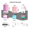 18 Unidades Botellas De Viaje Para Artículos De Tocador Rosa