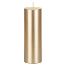Mega Candles 1 pc Unscented Solid Gold Pillar Candles, Hand Poured Premium Wax Candle 2 Inch x 6 Inch, Home Décor, Spas, Weddings, Celebrations, Party, Centerpieces, Holidays, Vigils, Prayers