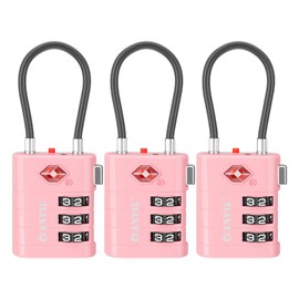ANVIL Luggage Locks, TSA Locks for Luggage, Advanced TSA008 core, Alert Indicator. A Great Suitcase Lock, Backpack Lock, Gym Lock, Travel Lock for Travel and Daily use. (3, Pink)