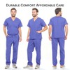 Dagacci Medical Uniform Unisex Scrubs Set Medical Scrubs Top and