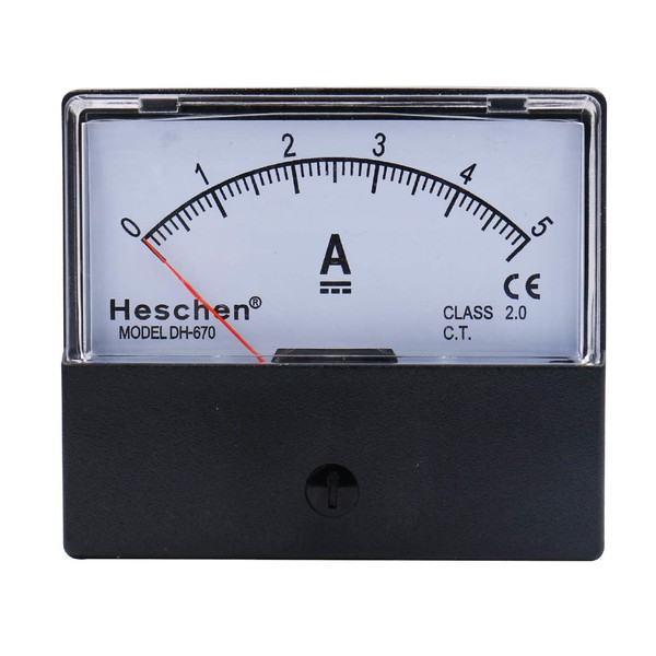 Heschen Rectangle Panel Mounted Current Meter Ammeter Tester DH-670 DC