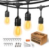 150 FT Outdoor String Lights for Outside Black with 48pcs