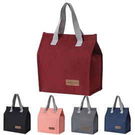 Lunch Bag Cool Bag Insulated Lunch Bag for Women Men, Reusable Leak-Proof Cooler Bag Thermal Lunch Box for Kids Girls Boys Adults, Lunch Bags for Work School Picnic Travel (Red)