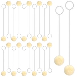 JNENERY Wool Daubers Ball Brush, 20Pcs Leather Dye Kit for Crafts, Daubers with Metal Handle Leather Dye Applicator for Dyeing, Gluing and DIY Projects